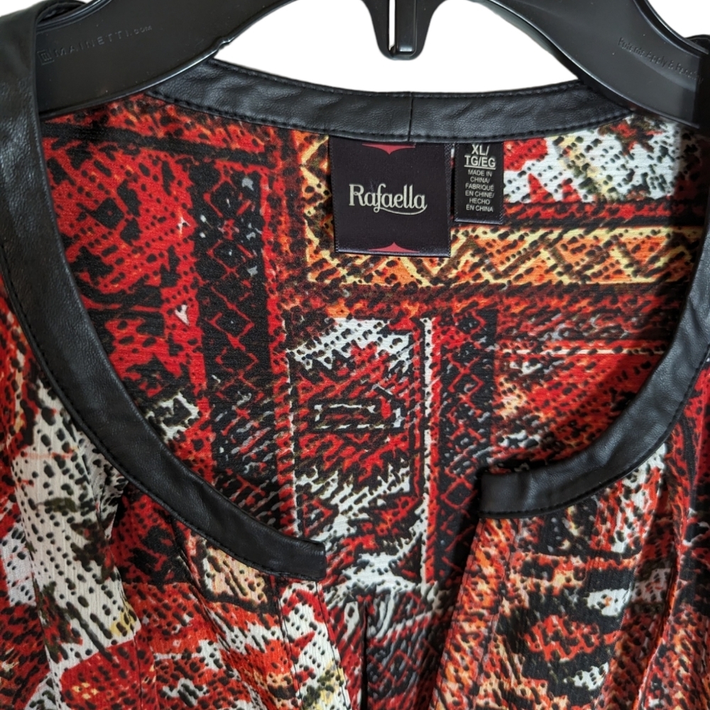 Rafaella Multicolor Red and Black Tunic Size‎ XL - Picture 2 of 7